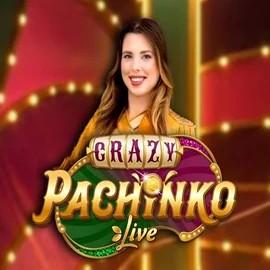 Crazy Pachinko slot logo by Evolution at Flagman Casino